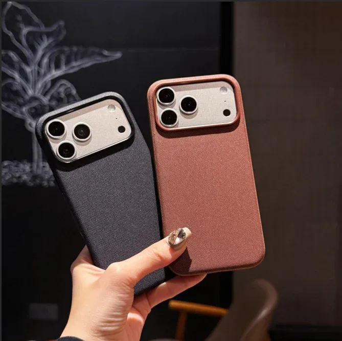 Coque magnétique Tech Woven de luxe compatible MagSafe pour iPhone 11 à 18 (Plus, Pro et Pro Max), compatible charge sans fil 3