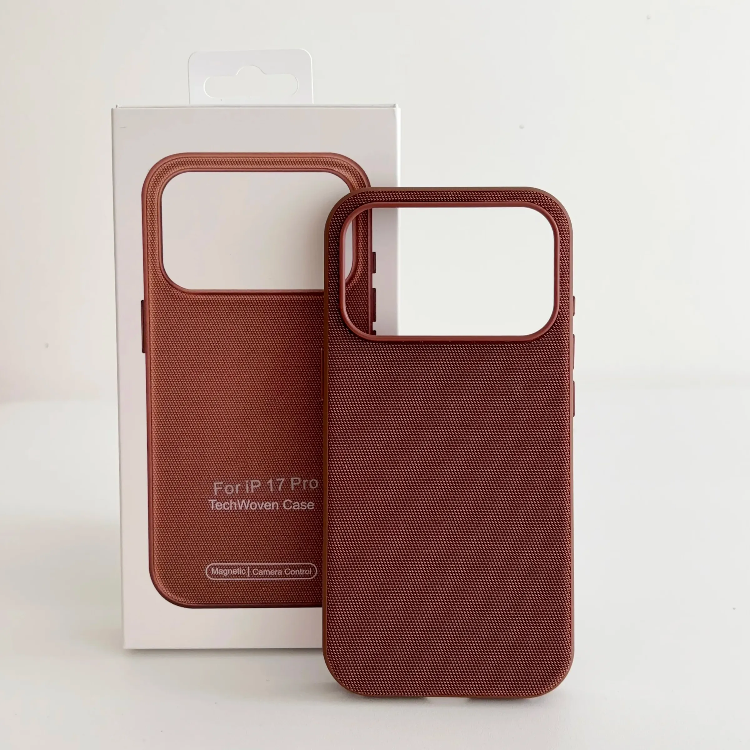 Coque magnétique Tech Woven de luxe compatible MagSafe pour iPhone 11 à 18 (Plus, Pro et Pro Max), compatible charge sans fil 9