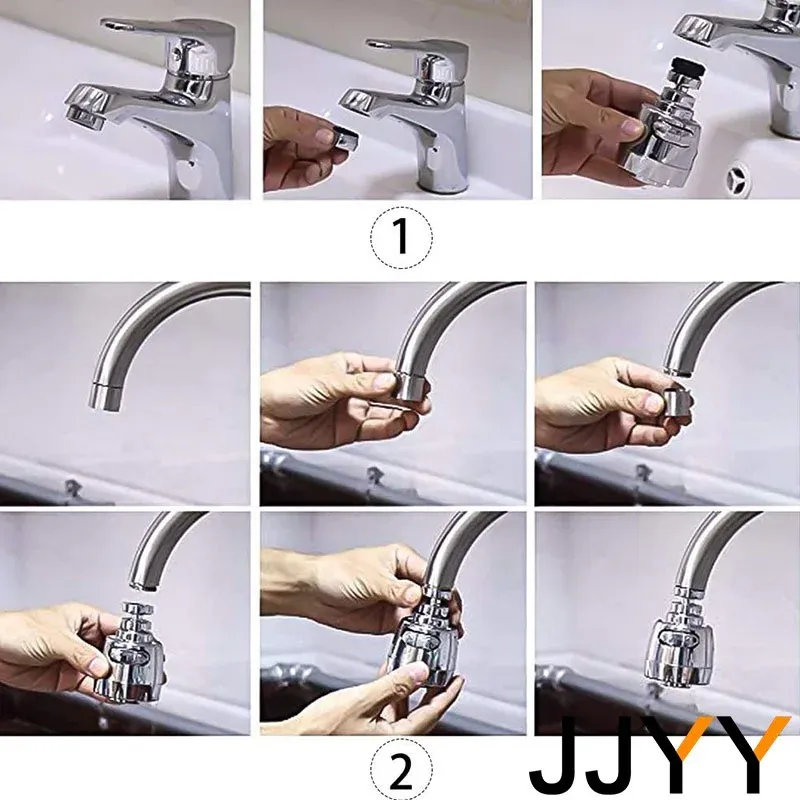 Robinet pivotant sous différents angles
