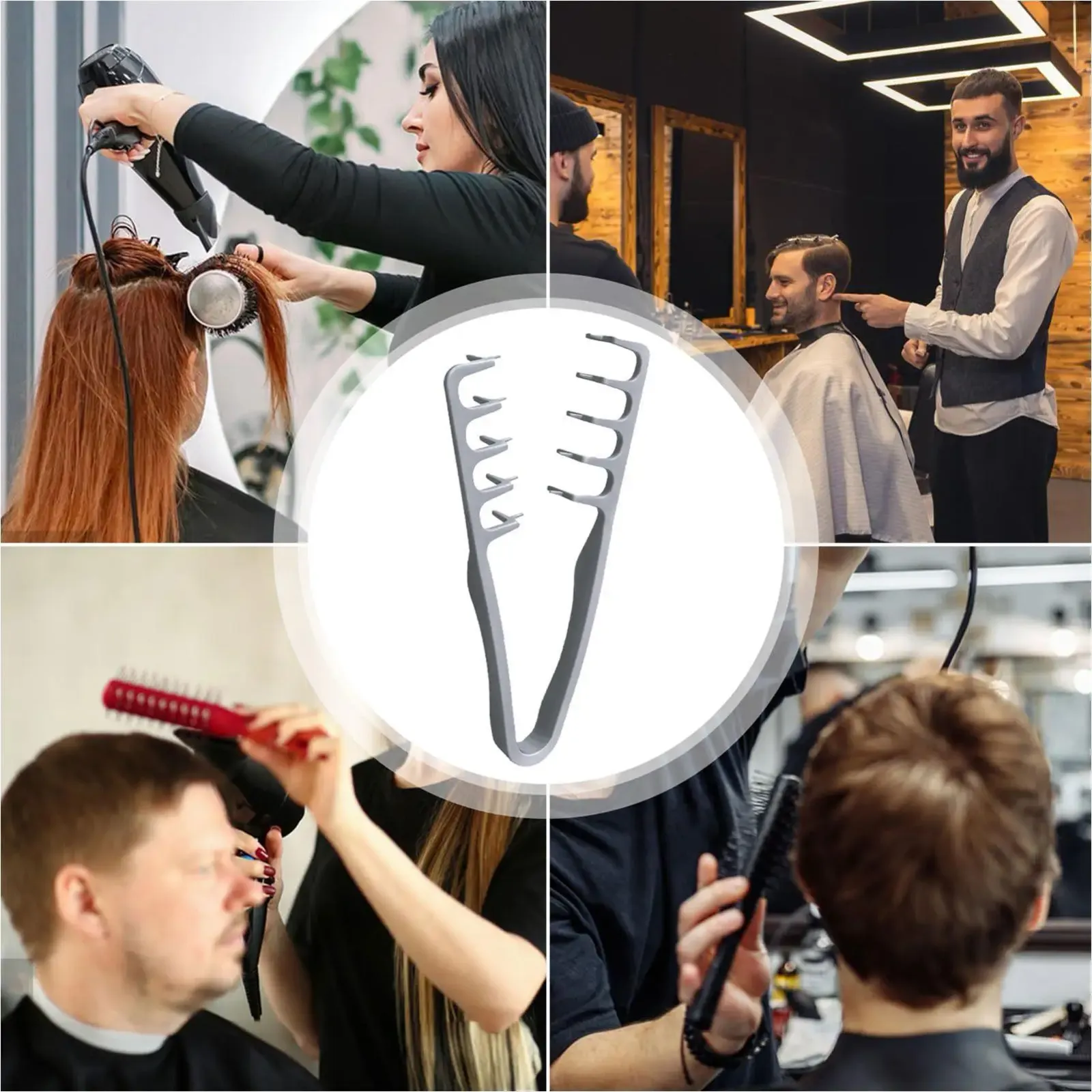 Peigne volumateur à dents larges pour un coiffage volumineux