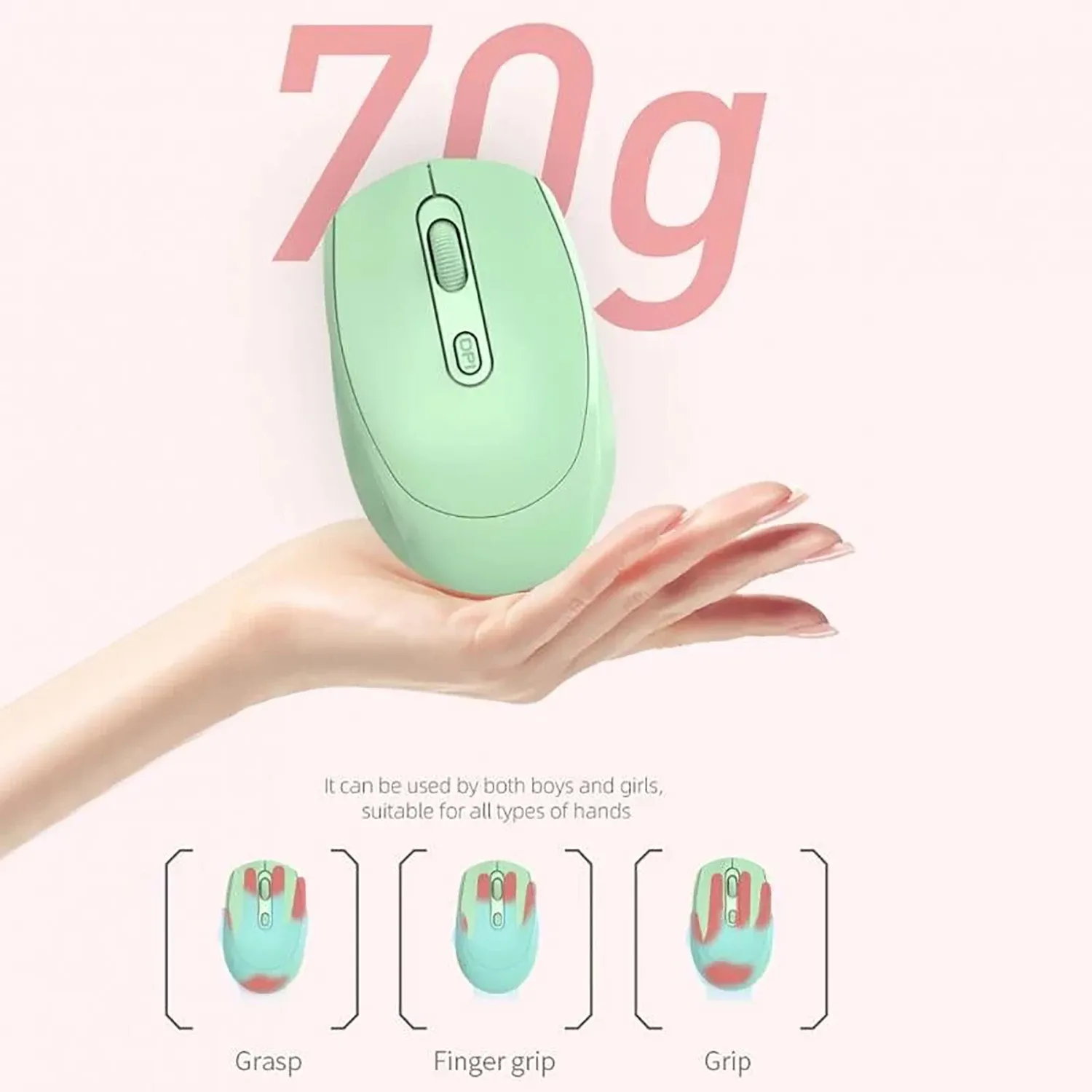 Souris silencieuse sans fil Bluetooth 5.2 et 2,4 GHz, ergonomique et rechargeable 4