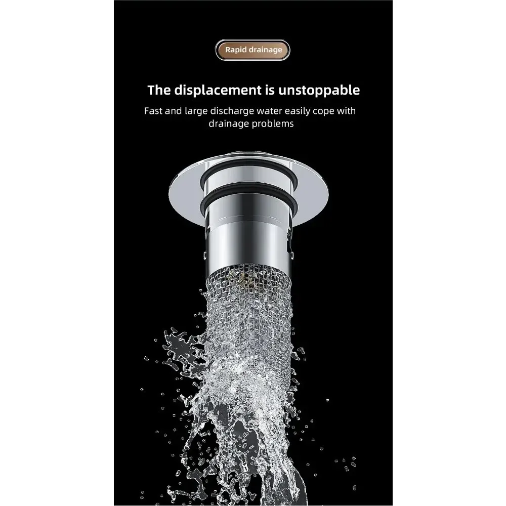 Accessoire de lavabo universel en acier inoxydable