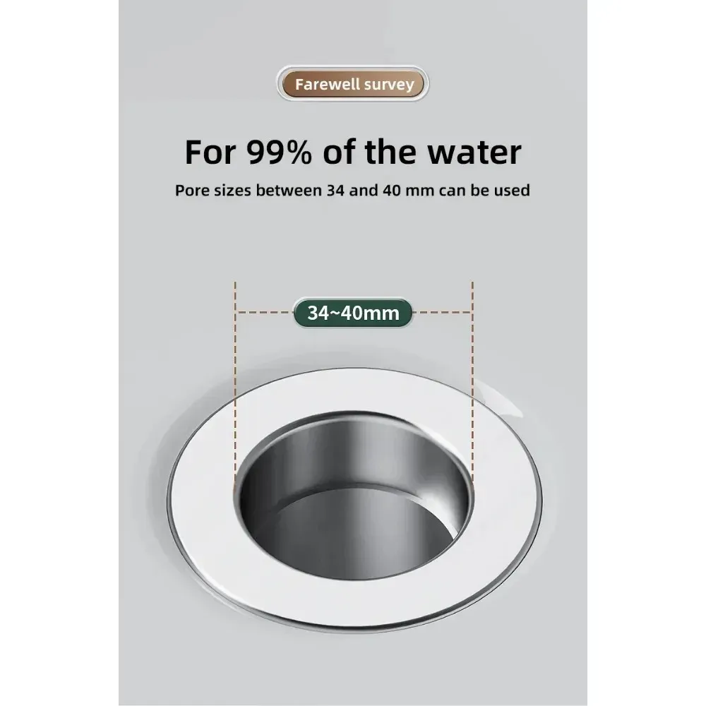 Vue détaillée du bouchon de vidange pour lavabo