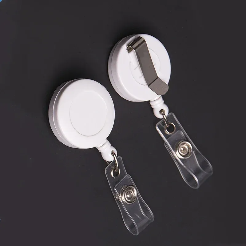 Porte-badge transparent pour personnel avec cordon de cou, clip rétractable, enrouleur de badge, étui de protection pour carte d'employé, lanière, carte d'identité, porte-nom 6