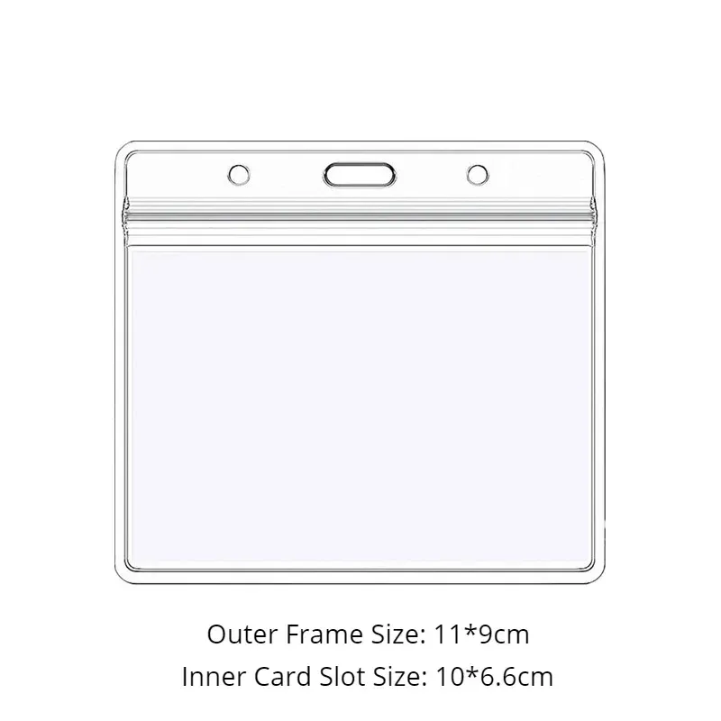 Porte-badge transparent pour personnel avec cordon de cou, clip rétractable, enrouleur de badge, étui de protection pour carte d'employé, lanière, carte d'identité, porte-nom 8