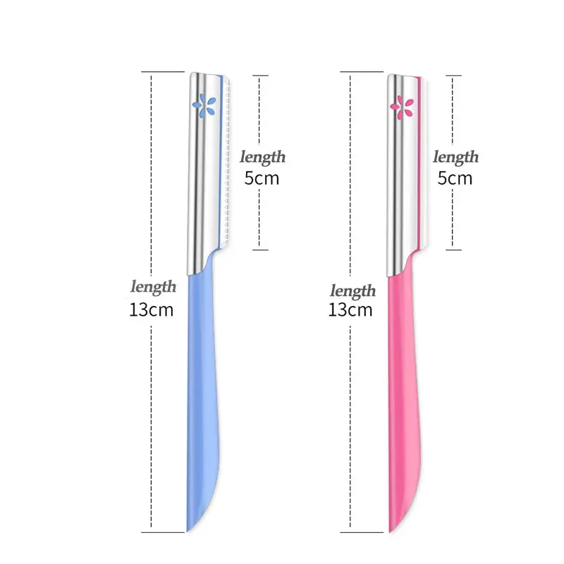 Ensemble de 3 à 5 pièces d'épilateurs à sourcils pour femmes, outil de maquillage et de beauté, rasoir à sourcils en acier pour l'épilation et la mise en forme du visage 4