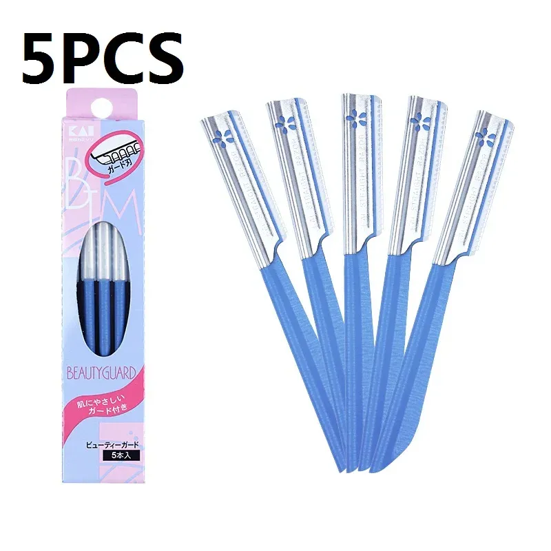 Ensemble de 3 à 5 pièces d'épilateurs à sourcils pour femmes, outil de maquillage et de beauté, rasoir à sourcils en acier pour l'épilation et la mise en forme du visage 8