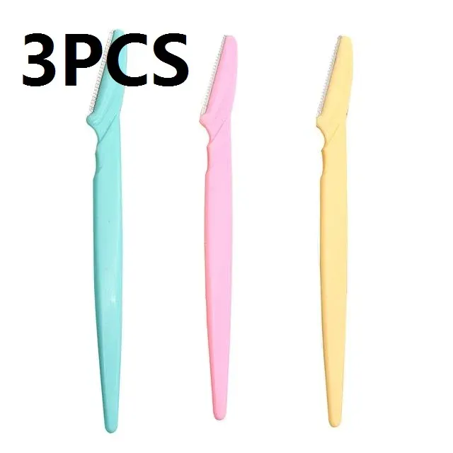 Ensemble de 3 à 5 pièces d'épilateurs à sourcils pour femmes, outil de maquillage et de beauté, rasoir à sourcils en acier pour l'épilation et la mise en forme du visage 6