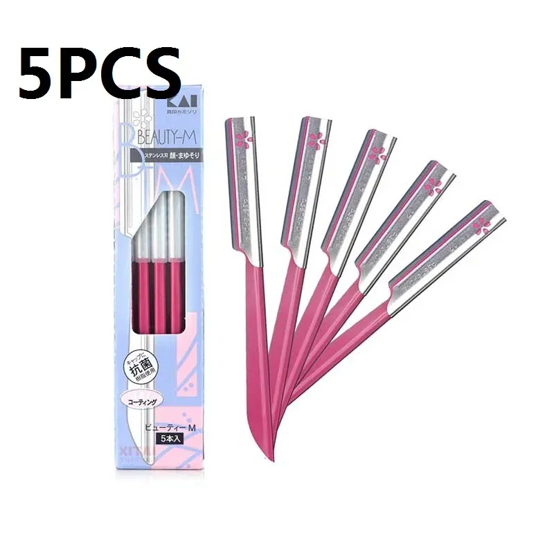 Ensemble de 3 à 5 pièces d'épilateurs à sourcils pour femmes, outil de maquillage et de beauté, rasoir à sourcils en acier pour l'épilation et la mise en forme du visage 10