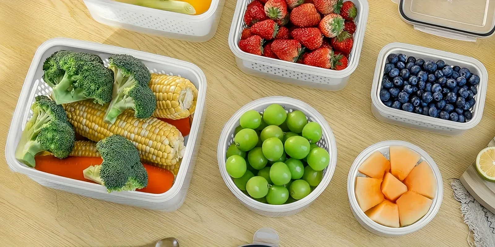 Passoire amovible et bol de lavage des fruits