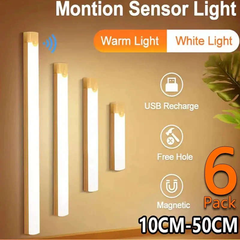 Bande LED rechargeable à détecteur de mouvement pour placard de cuisine