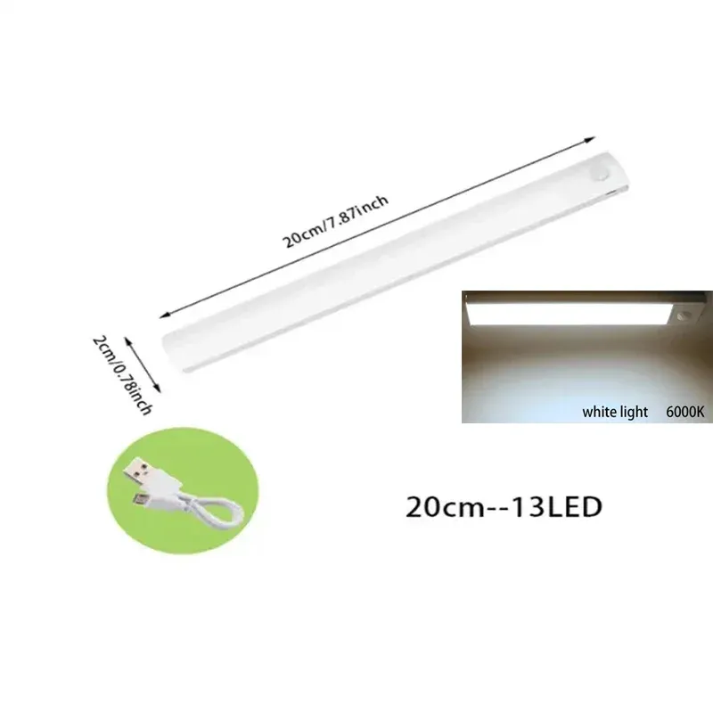 Bande LED rechargeable à détecteur de mouvement pour placard de cuisine 10