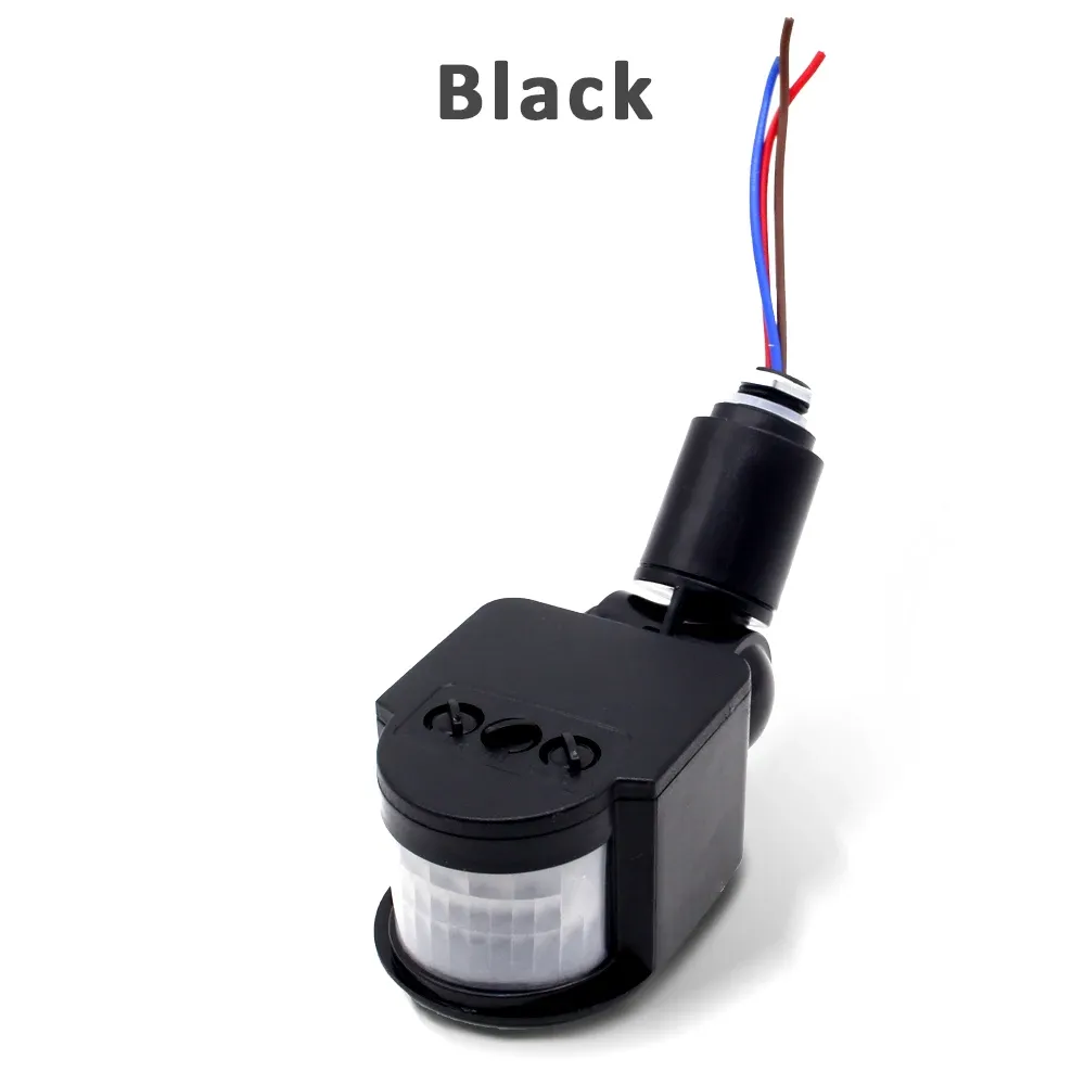 Interrupteur détecteur de mouvement PIR mural 220 V / 110 V / 12 V pour éclairage LED, avec minuterie, usage extérieur 7