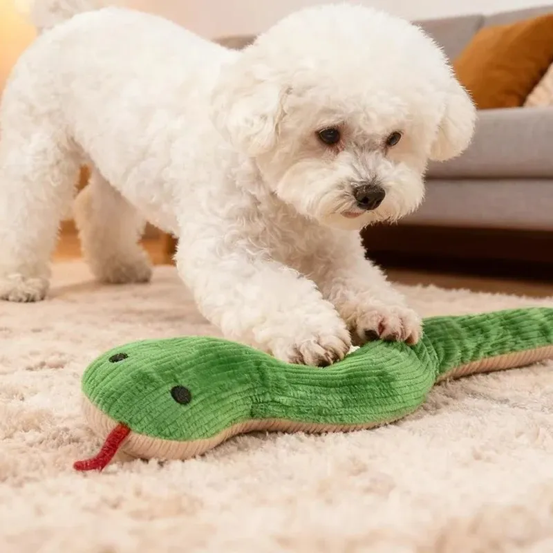 Jouet interactif à frapper en forme de serpent pour chien et chaton d'intérieur, 16,5 pouces 3