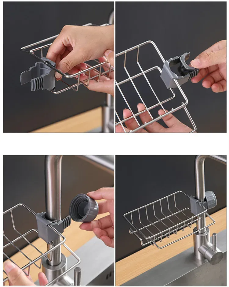 Égouttoir en acier inoxydable, accessoire pratique