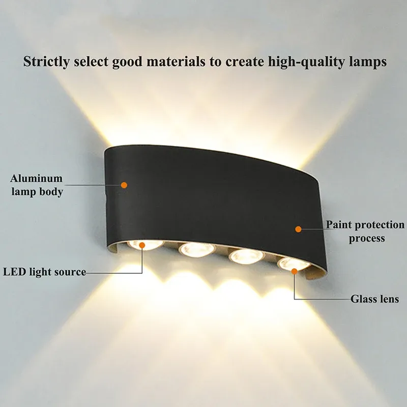 Détail du design de l'applique murale LED