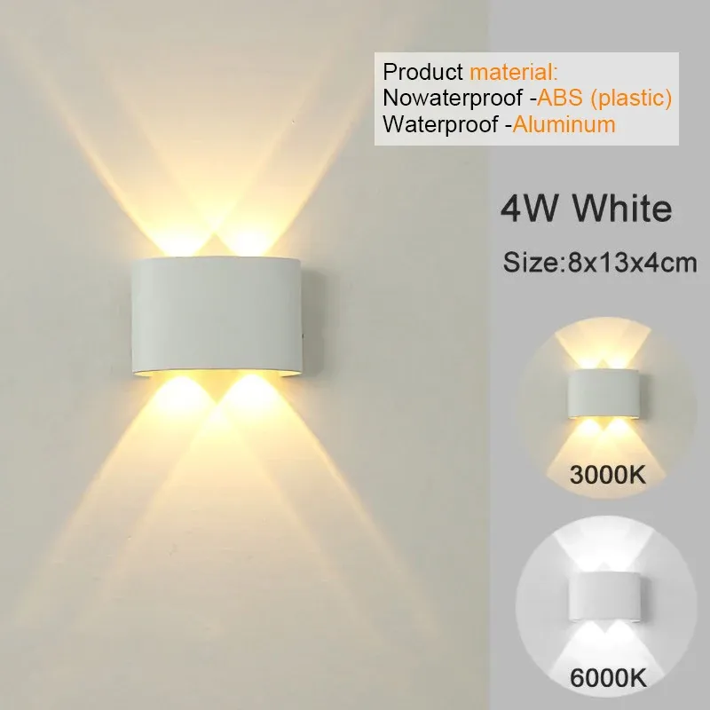 Applique murale LED moderne intérieur et extérieur, blanche, à montée et descente, pour salon, couloir et chambre 10