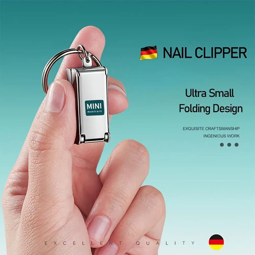 Coupe-ongles pliable et portable en acier inoxydable 2