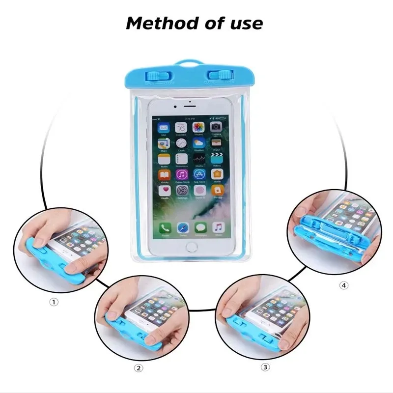 Pochette étanche pour téléphone, étui sous-marin pour natation et plongée, compatible Xiaomi, iPhone, Huawei, Samsung, OnePlus 6