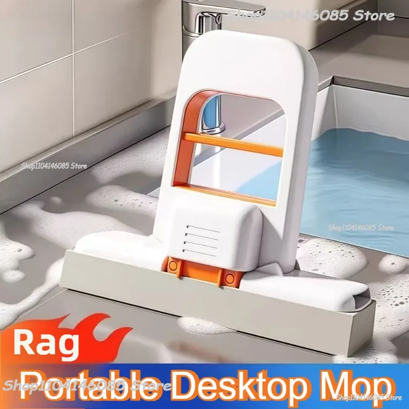 Mini balai-serpillière pliable et portable, pour le nettoyage de bureau, de salle de bains, de cuisine, de vitres, de salon et de voiture 3