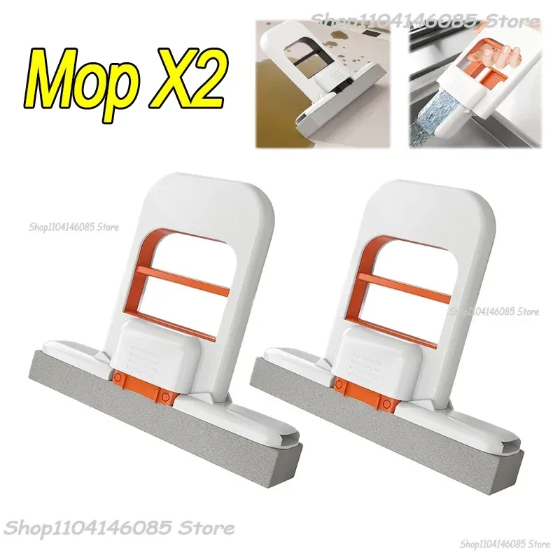 Mini balai-serpillière pliable et portable, pour le nettoyage de bureau, de salle de bains, de cuisine, de vitres, de salon et de voiture 9