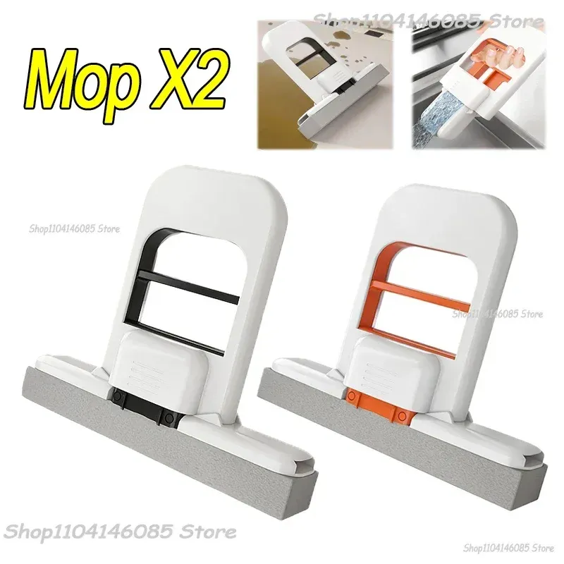 Mini balai-serpillière pliable et portable, pour le nettoyage de bureau, de salle de bains, de cuisine, de vitres, de salon et de voiture 8