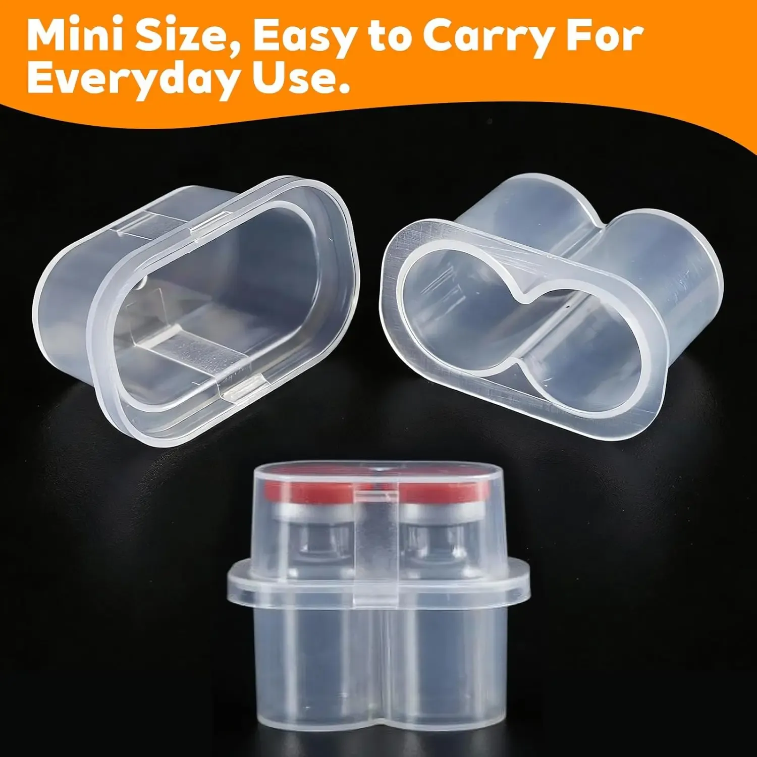 Boîte de rangement pour peptides, étui à 2 compartiments pour flacons de pénicilline, organisateur de réfrigérateur portable, support sécurisé pour microtubes et flacons en verre de 3 ml 3