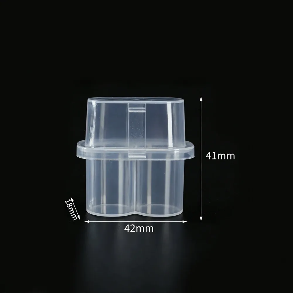 Boîte de rangement pour peptides, étui à 2 compartiments pour flacons de pénicilline, organisateur de réfrigérateur portable, support sécurisé pour microtubes et flacons en verre de 3 ml 7