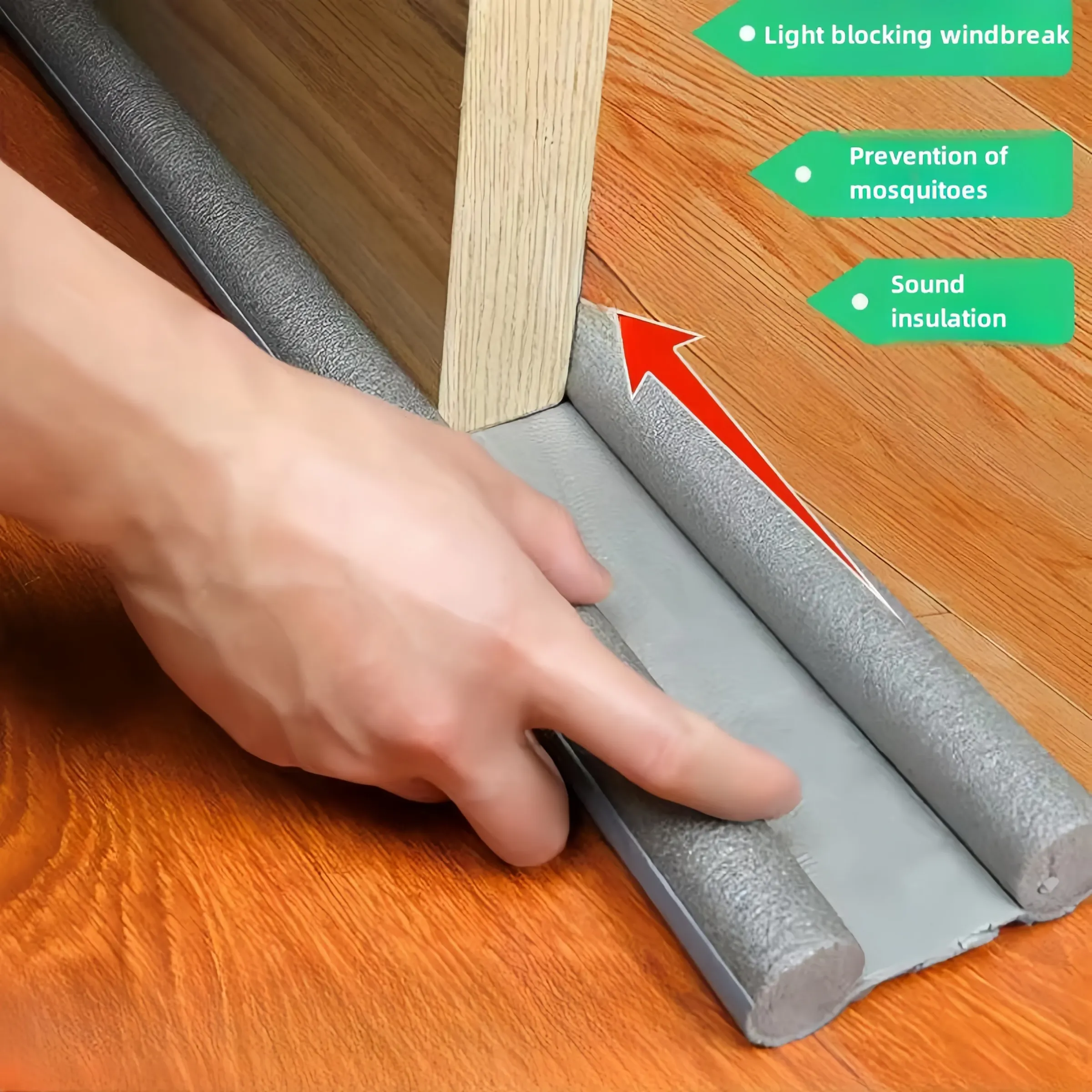 Bouchon de porte résistant aux intempéries, joint de porte coupe-vent et anti-bruit à double lèvre flexible, lot de 1 ou 5 pièces 2