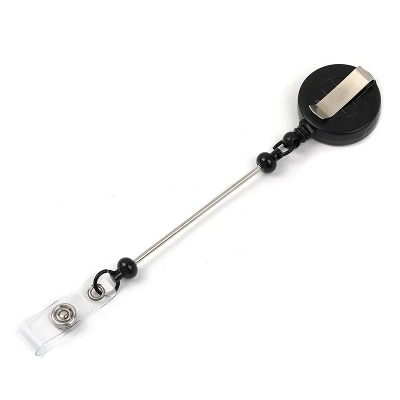Enrouleurs de badge à perles avec barrette, clips de support rétractables pour perles, porte-badge à enrouleur pour infirmière, bijou et cadeau de bricolage, lot de 1 à 3 pièces 11