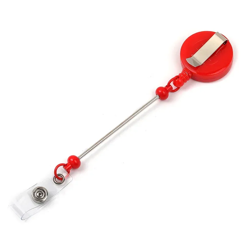 Enrouleurs de badge à perles avec barrette, clips de support rétractables pour perles, porte-badge à enrouleur pour infirmière, bijou et cadeau de bricolage, lot de 1 à 3 pièces 7