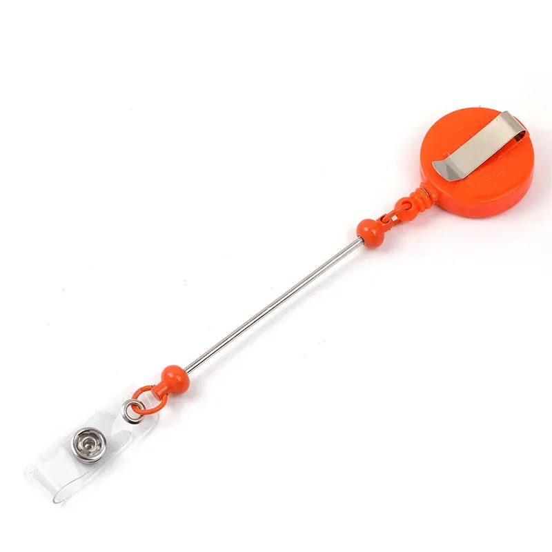 Enrouleurs de badge à perles avec barrette, clips de support rétractables pour perles, porte-badge à enrouleur pour infirmière, bijou et cadeau de bricolage, lot de 1 à 3 pièces 10