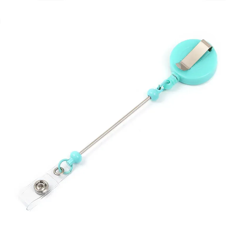 Enrouleurs de badge à perles avec barrette, clips de support rétractables pour perles, porte-badge à enrouleur pour infirmière, bijou et cadeau de bricolage, lot de 1 à 3 pièces 16