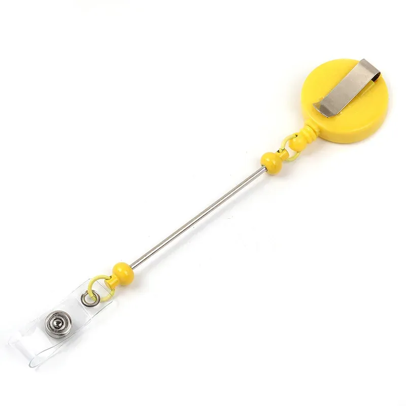 Enrouleurs de badge à perles avec barrette, clips de support rétractables pour perles, porte-badge à enrouleur pour infirmière, bijou et cadeau de bricolage, lot de 1 à 3 pièces 15