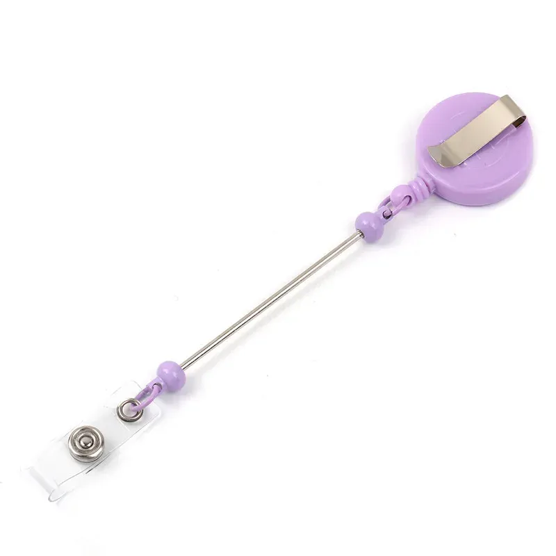 Enrouleurs de badge à perles avec barrette, clips de support rétractables pour perles, porte-badge à enrouleur pour infirmière, bijou et cadeau de bricolage, lot de 1 à 3 pièces 18