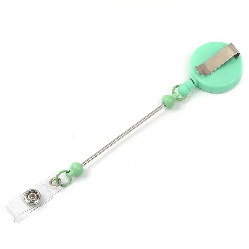 Enrouleurs de badge à perles avec barrette, clips de support rétractables pour perles, porte-badge à enrouleur pour infirmière, bijou et cadeau de bricolage, lot de 1 à 3 pièces 17