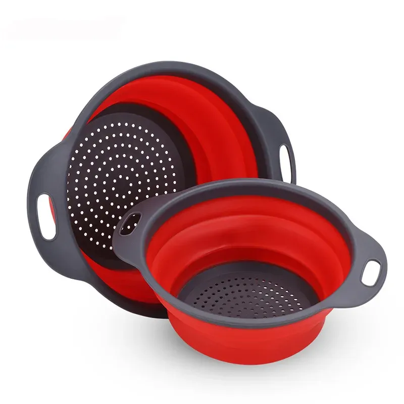 Panier silicone pliable de lavage et d'égouttage pour fruits et légumes, 1 pièce 7