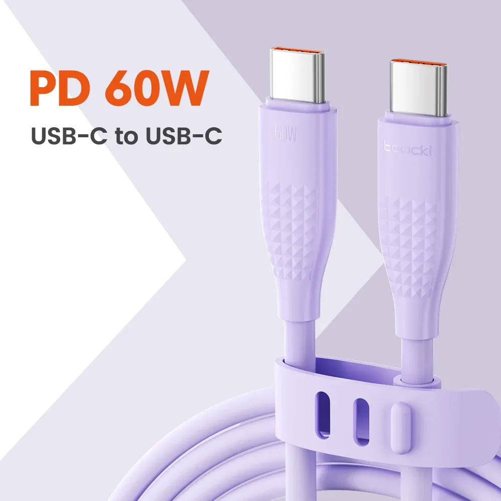 Câble USB-C vers USB-C Toocki 100 W, charge rapide, compatible iPhone 15, MacBook, Huawei, Xiaomi, POCO et Samsung 10