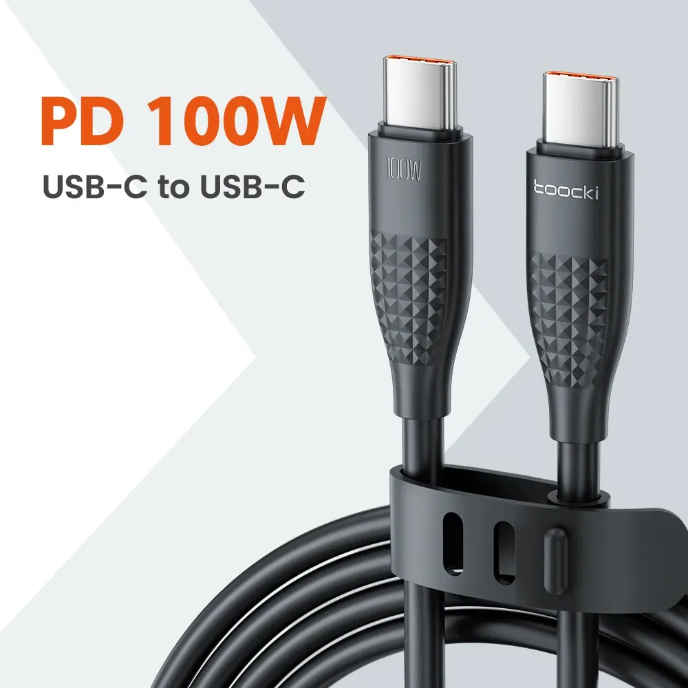 Câble USB-C vers USB-C Toocki 100 W, charge rapide, compatible iPhone 15, MacBook, Huawei, Xiaomi, POCO et Samsung 13