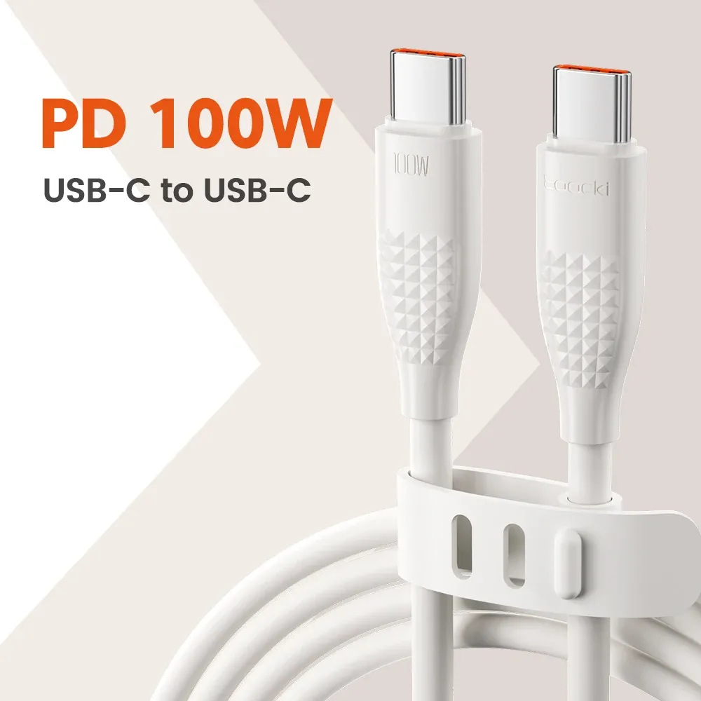Câble USB-C vers USB-C Toocki 100 W, charge rapide, compatible iPhone 15, MacBook, Huawei, Xiaomi, POCO et Samsung 12