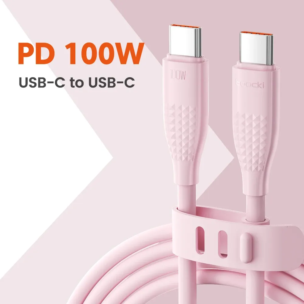 Câble USB-C vers USB-C Toocki 100 W, charge rapide, compatible iPhone 15, MacBook, Huawei, Xiaomi, POCO et Samsung 8