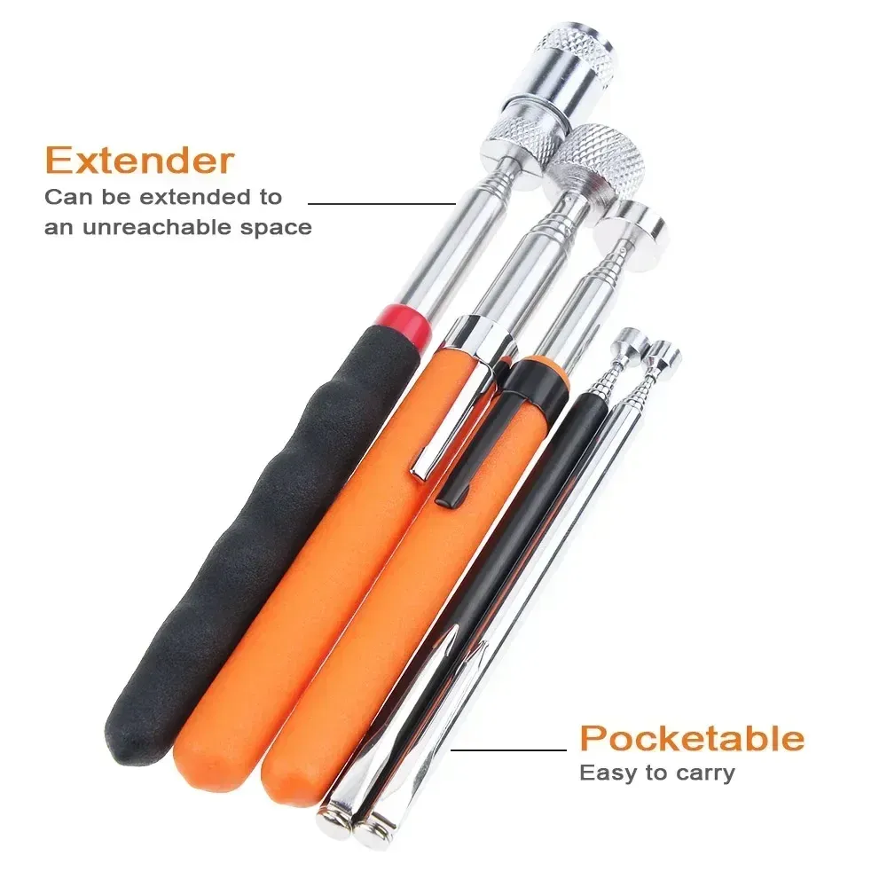 Mini stylo magnétique télescopique portable, outil de ramassage pour boulons et écrous 6