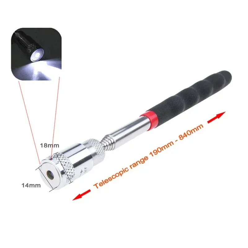 Mini stylo magnétique télescopique portable, outil de ramassage pour boulons et écrous 9