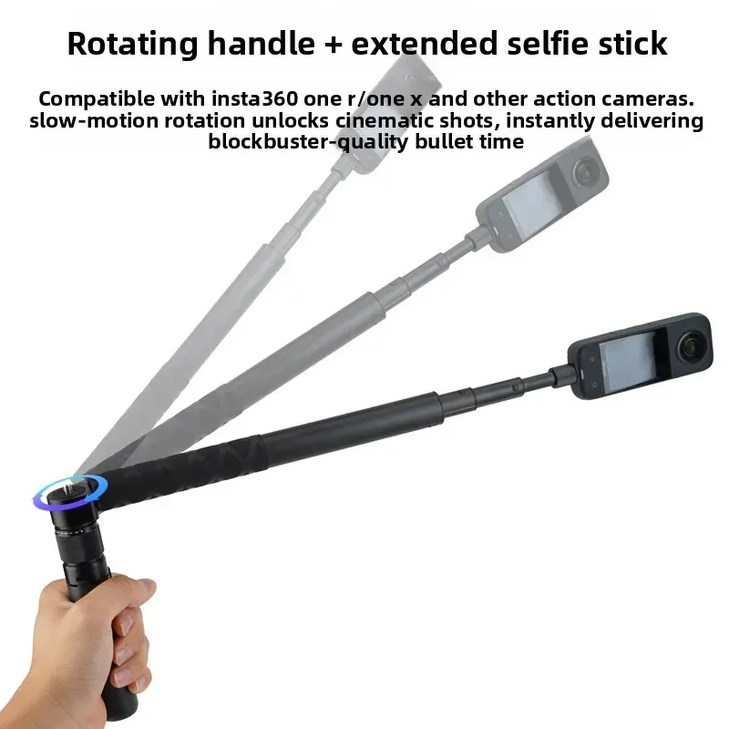 Trépied à poignée rotative pour Insta360 X5, X4, X4 Air, X3 et DJI Osmo 360 – Accessoires pour caméra panoramique 2