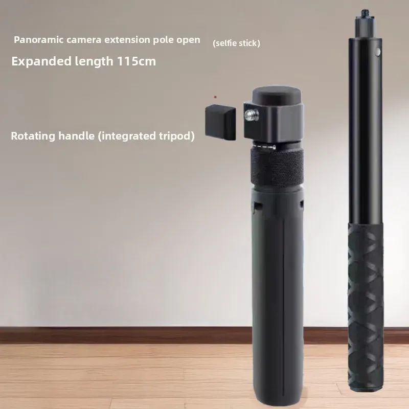 Trépied à poignée rotative pour Insta360 X5, X4, X4 Air, X3 et DJI Osmo 360 – Accessoires pour caméra panoramique 3
