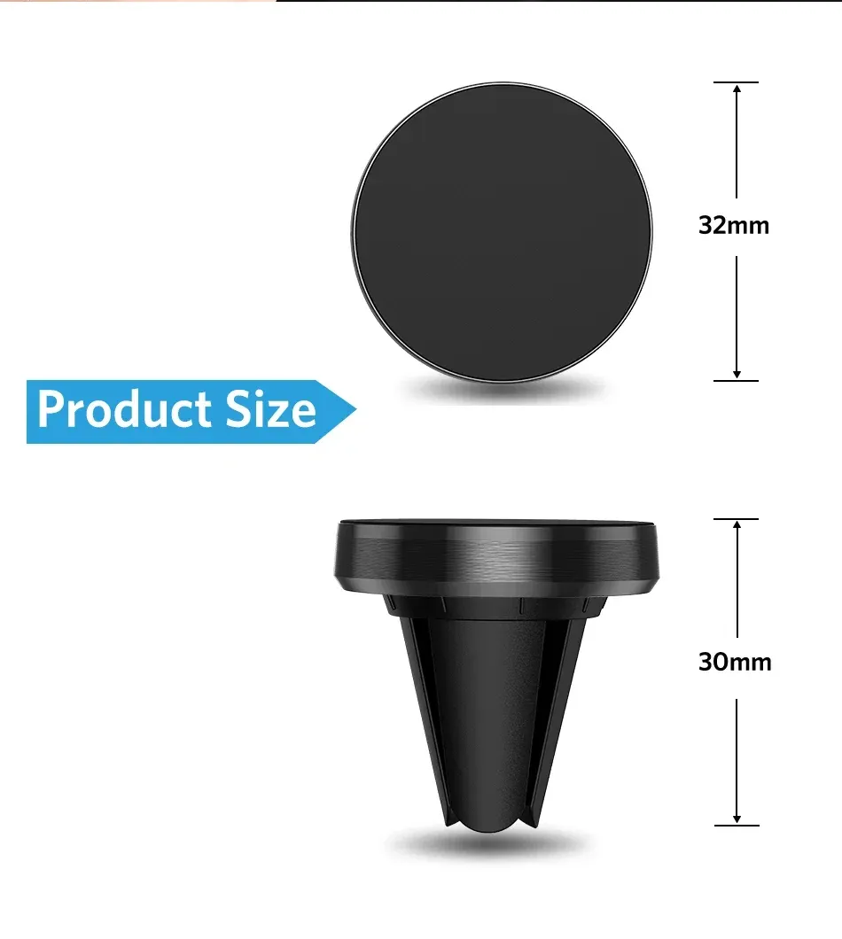Support magnétique pour voiture, finition premium