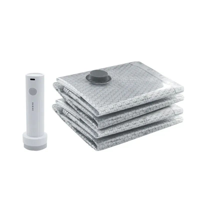 Sacs de rangement sous vide avec pompe électrique, sacs de compression durables pour vêtements, couvertures et valises 2