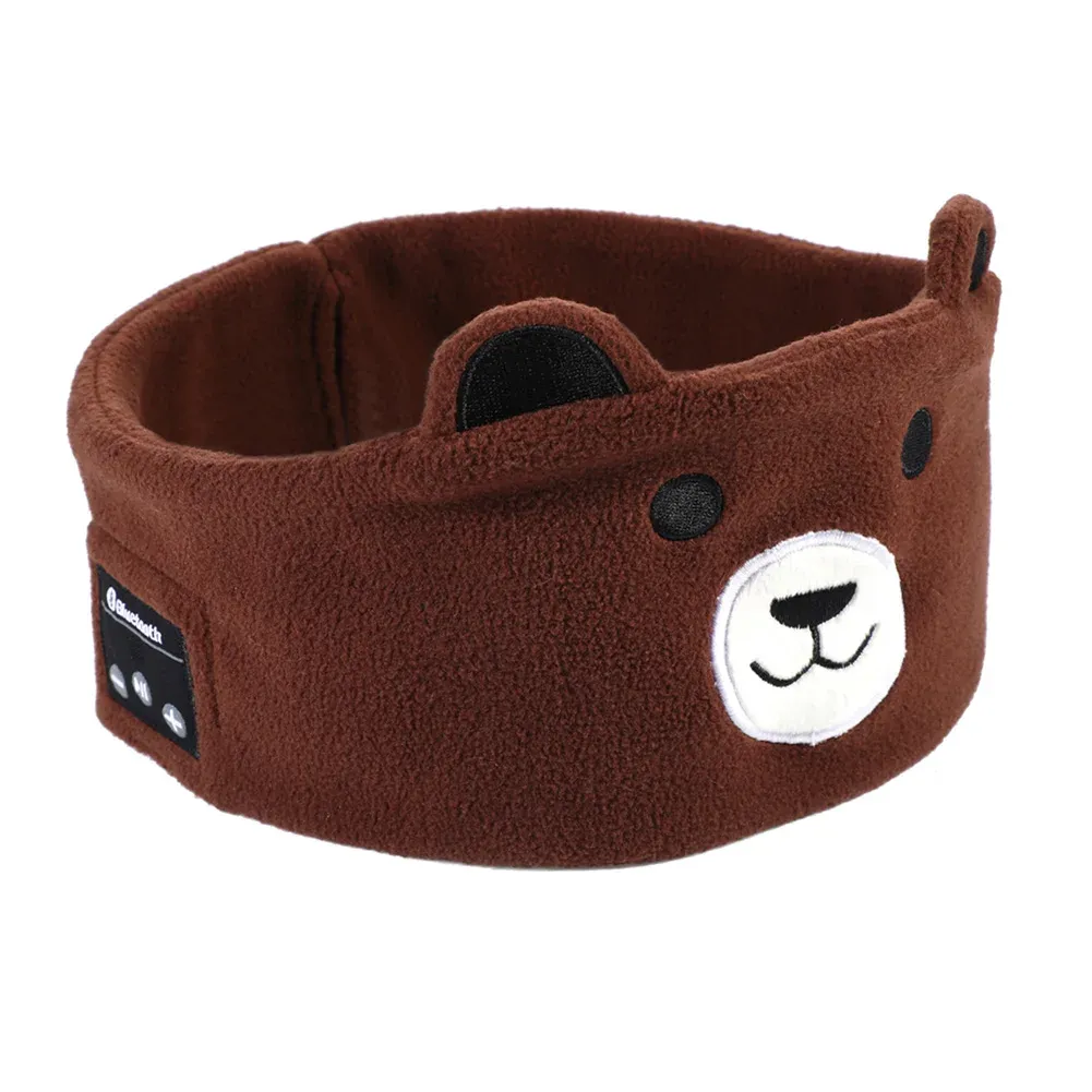 Écouteurs sans fil pour enfants avec masque de sommeil, casque Bluetooth, ensemble sauna Vpig, bandeau de sauna pour dormir, motif animal de dessin animé 13
