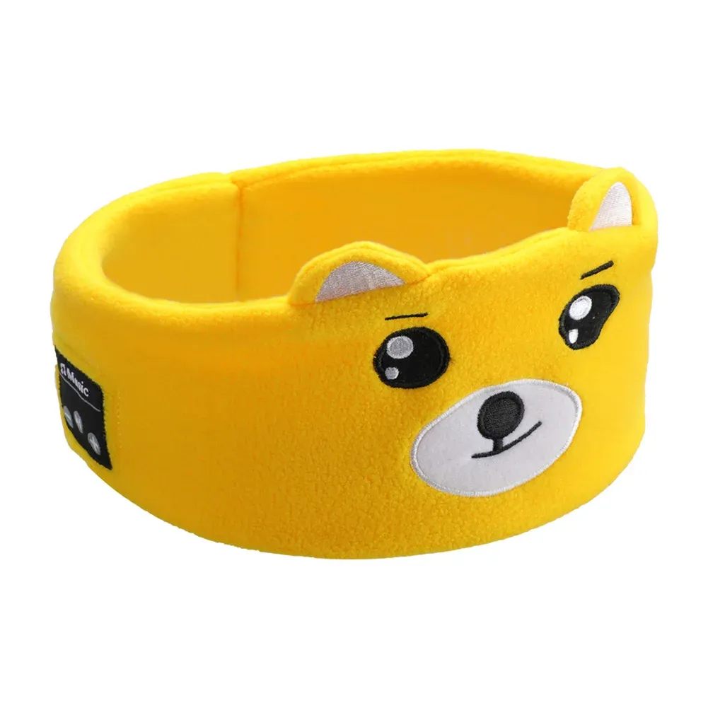 Écouteurs sans fil pour enfants avec masque de sommeil, casque Bluetooth, ensemble sauna Vpig, bandeau de sauna pour dormir, motif animal de dessin animé 8