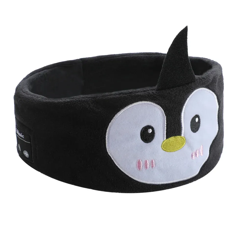 Écouteurs sans fil pour enfants avec masque de sommeil, casque Bluetooth, ensemble sauna Vpig, bandeau de sauna pour dormir, motif animal de dessin animé 7